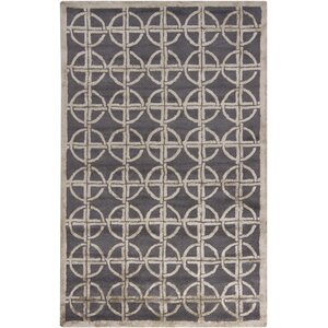 Lee-Yin Grey Geometric Area Rug