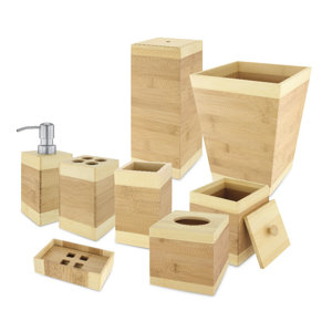 Bamboo 8-Piece Bathroom Accessory Set