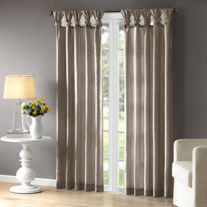 Rivau Solid Room Darkening Tab Top Single Curtain Panel