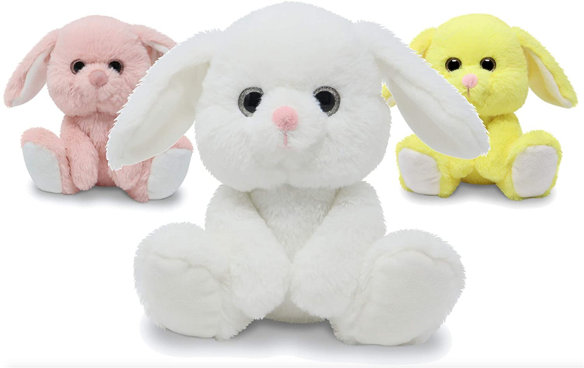 ~ ADORABLE 9 INCH PLUSH STUFFED LIGHT PINK BABY EASTER BUNNY RABBIT NEW SPRING ~