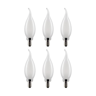 (incomplete ) (1 pack ) 4 Watt (40 Watt Equivalent), CA10 LED, Dimmable Light Bulb, Cool White (2700K) E12/Candelabra Base