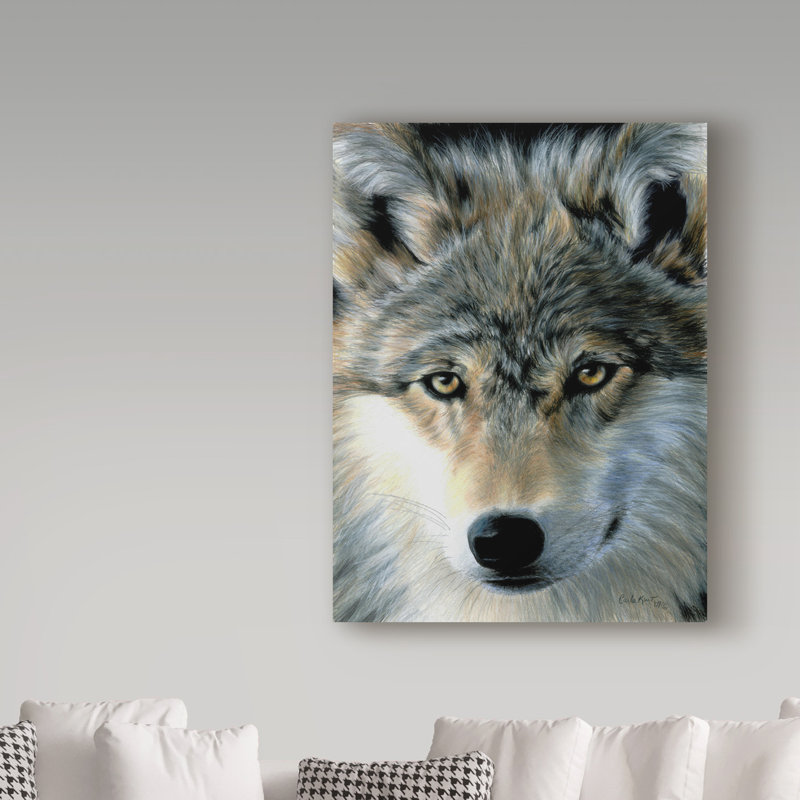 Millwood Pines Young Wolf Acrylic Painting Print On Wrapped
