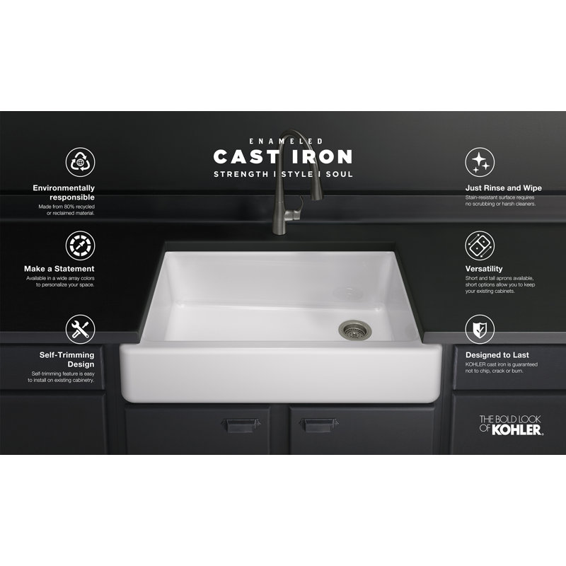 K 5828 St Kohler 15 18 L X 18 25 W Whitehaven Large Sink Rack Reviews Wayfair