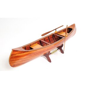 Brown Wood Indian Girl Model Boat
