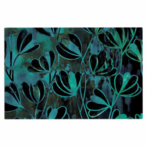 Ebi Emporium Efflorescence Night Blossoms Watercolor Doormat