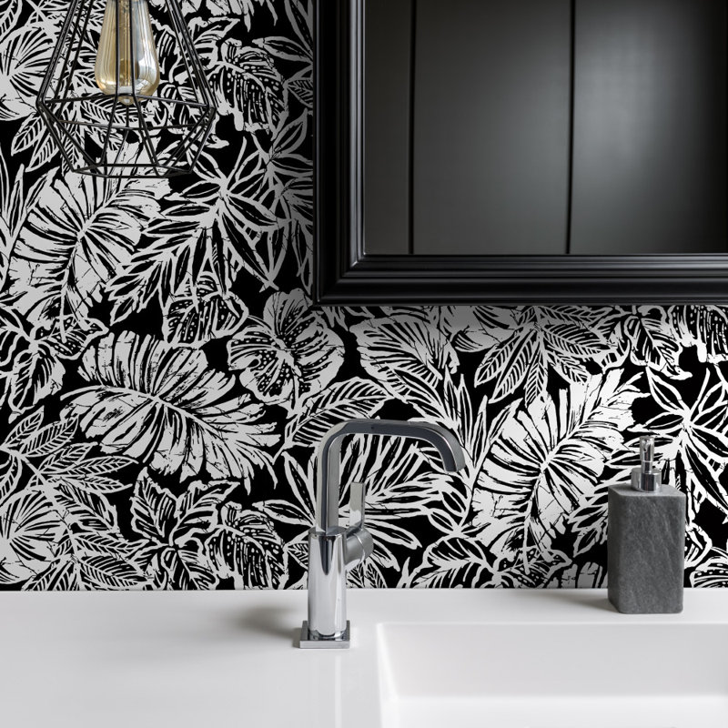 Bay Isle Home Eshelman Batik Tropical Leaf 16 5 L X 20 5 W Peel Images, Photos, Reviews