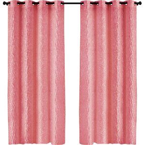 Rita Solid Semi-Sheer Grommet Single Curtain Panel