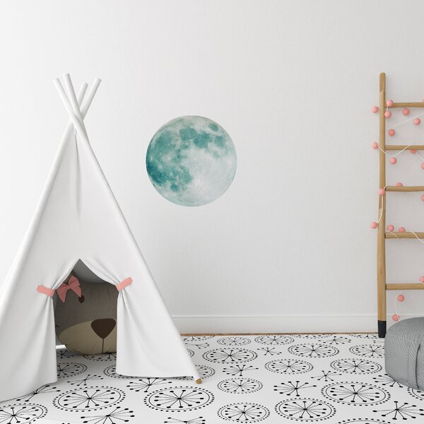 Moon Scenery Fluorescent Sticker Glow-in-the-Dark Wall Decals Removable Stickers 