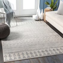 Low Pile Vintage Rug for Living Room Antiqued Effect Rugs Easy Care Area Rugs UK