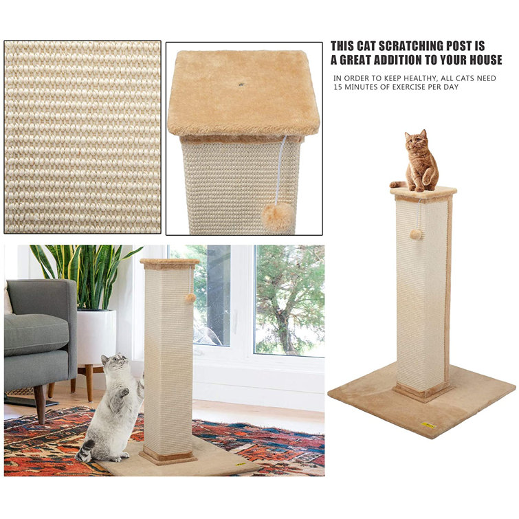 burlap cat scratching post