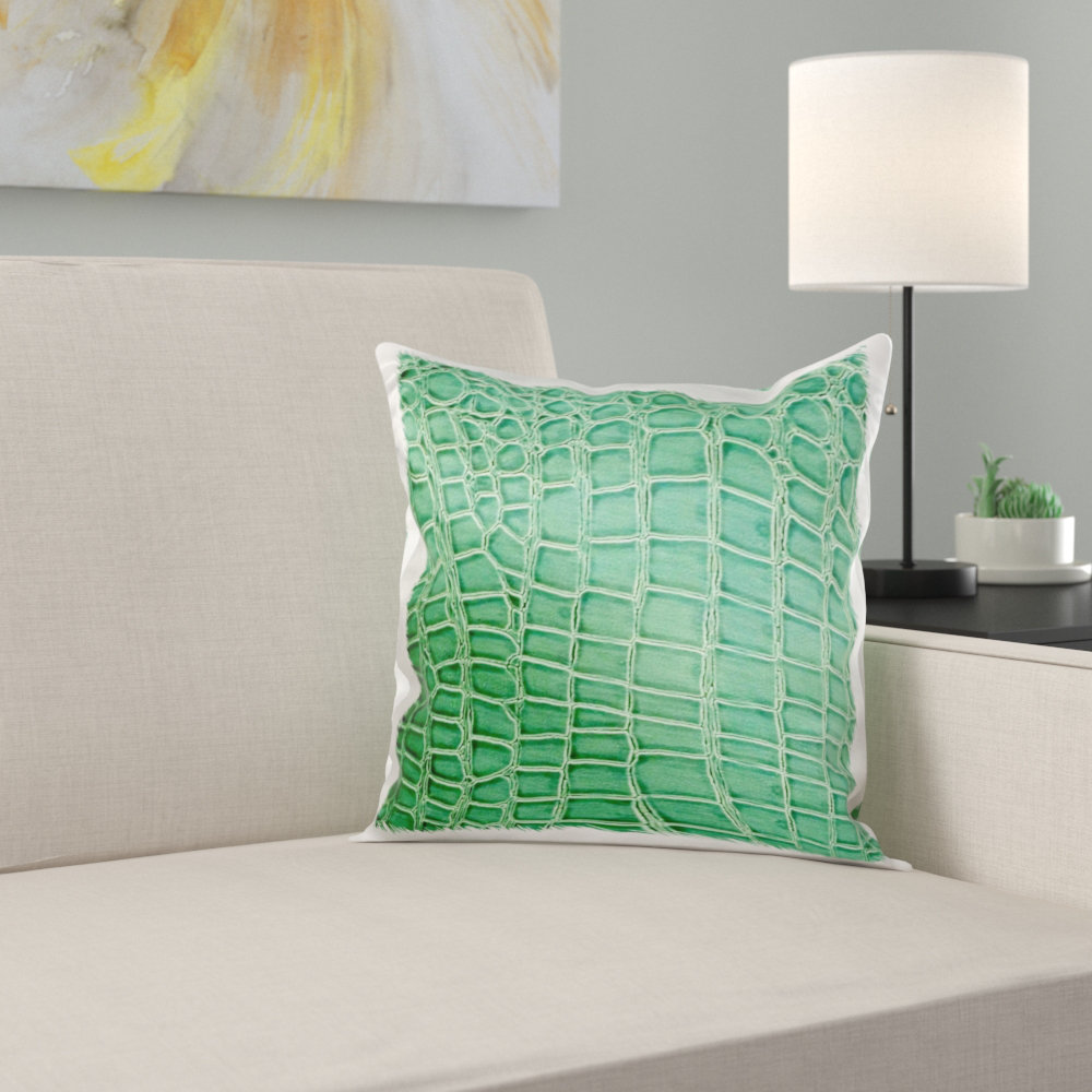 alligator throw pillow