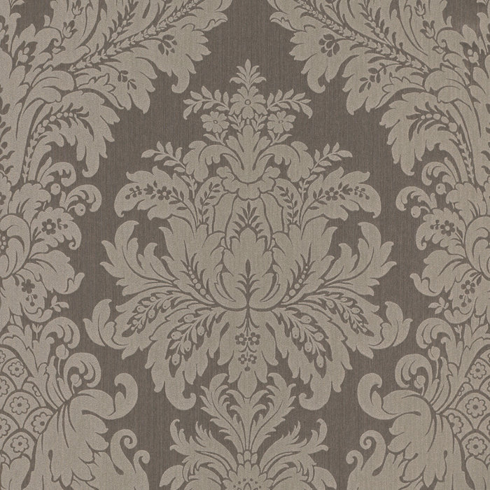Wallpaper Designer The Carlisle Company Big Black Floral Damask On