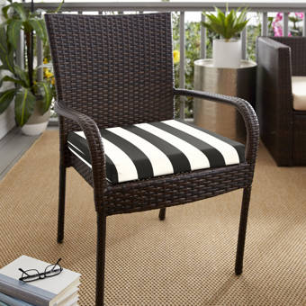 Rosecliff Heights Cabana Classic Indoor Outdoor Sunbrella Dining Chair Cushion Wayfair
