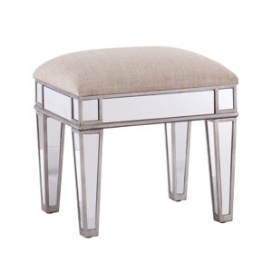 Anya Mirrored Vanity Stool
