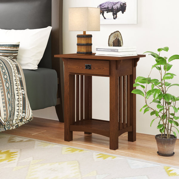 Loon Peak El Cerrito 1 Drawer Nightstand In Brown Reviews Wayfair