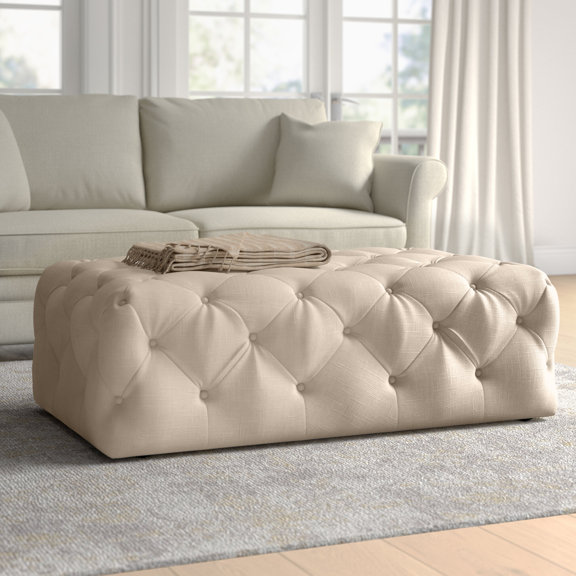 Tufted Ottoman Coffee Table Rectangle / Ottoman Coffee Table Ideas It S