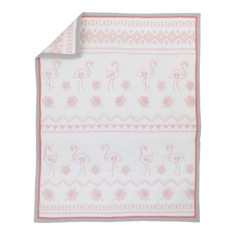 flamingo crib bedding set