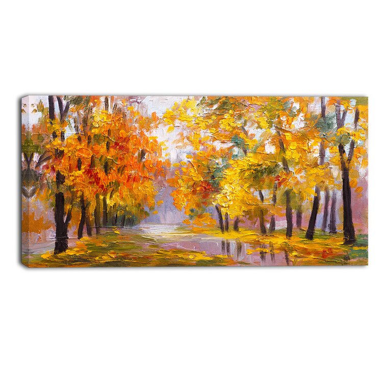 looking Back II Wedge Frame Picture Canvas Trees Landscape Tandi Venter