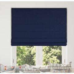 blackout,up to 3 m width by any drop, roman blind in thick cream cotton