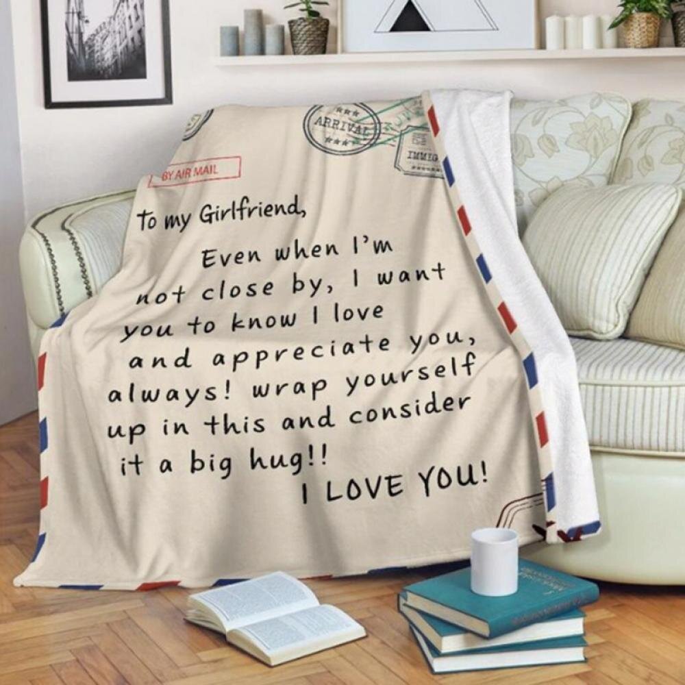 Customized Blanket Consider It A Big Hug Great Gift for Son Personalized Name 2 Fleece Quilts Blanket Size Best Decorative for Bedroom Living Room Home Decor Bed Couch 