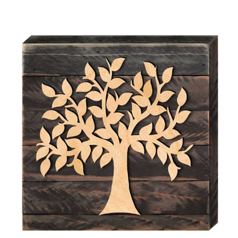 Ophelia Co Family Tree Mounted On Wooden Rustic Board Wall