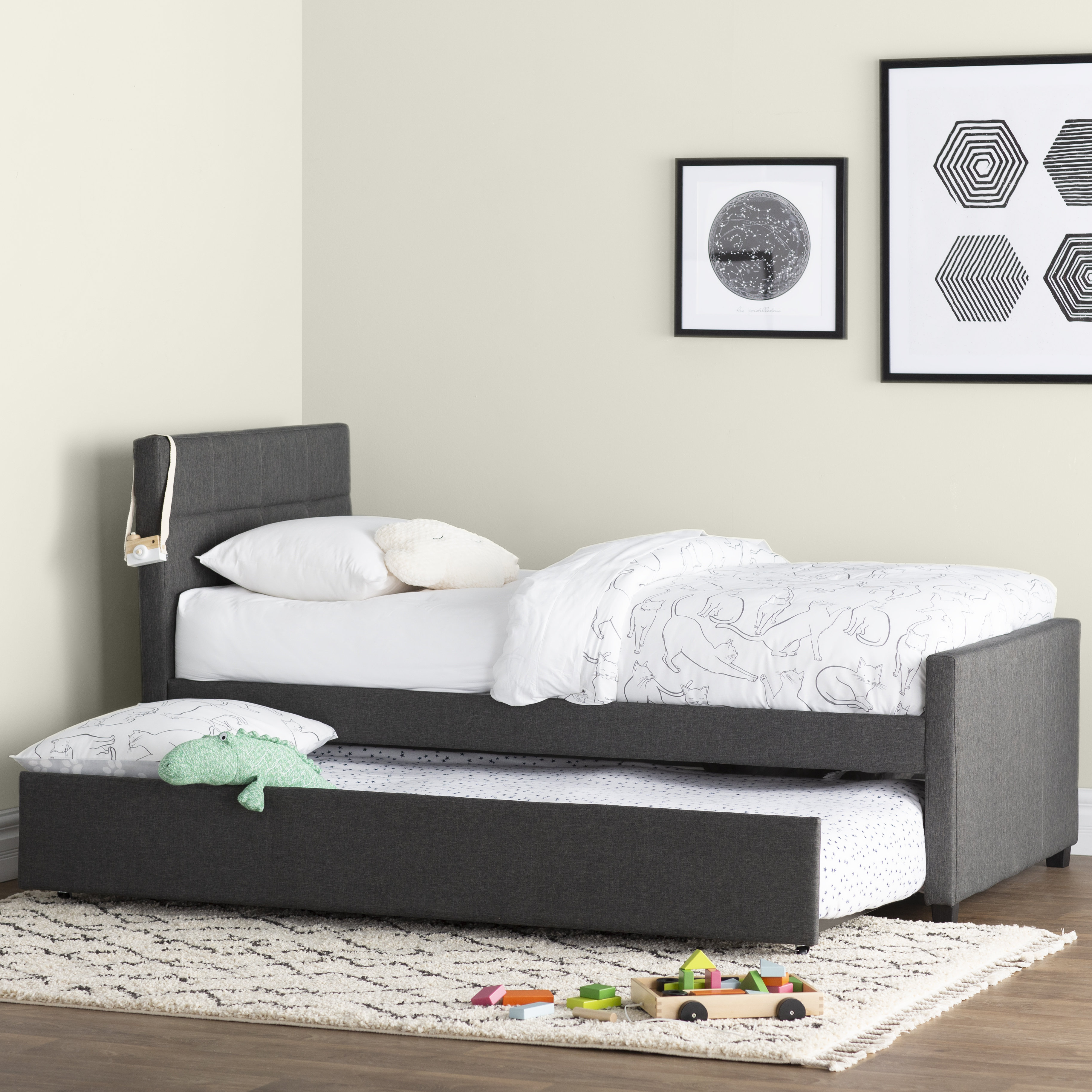 Mack Milo Algrenon Twin Platform Bed With Trundle Reviews Wayfair