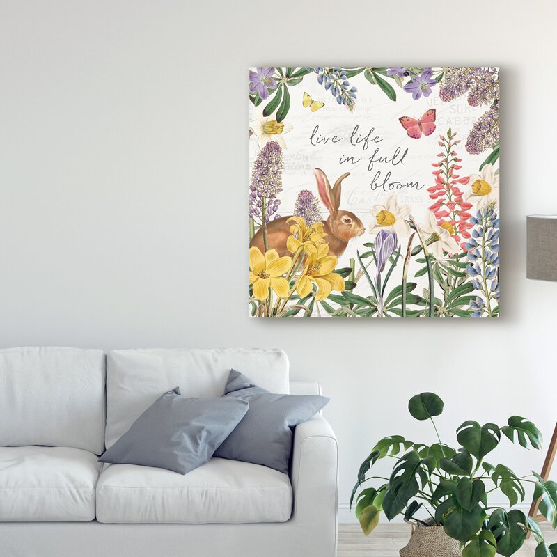 'Easter Garden II' Acrylic Painting Print on Wrapped Canvas