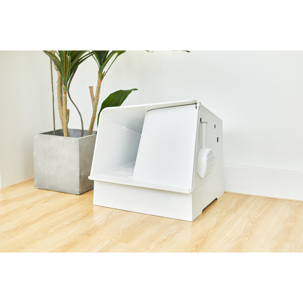 elijah covered hidden cat litter box with decorative planter