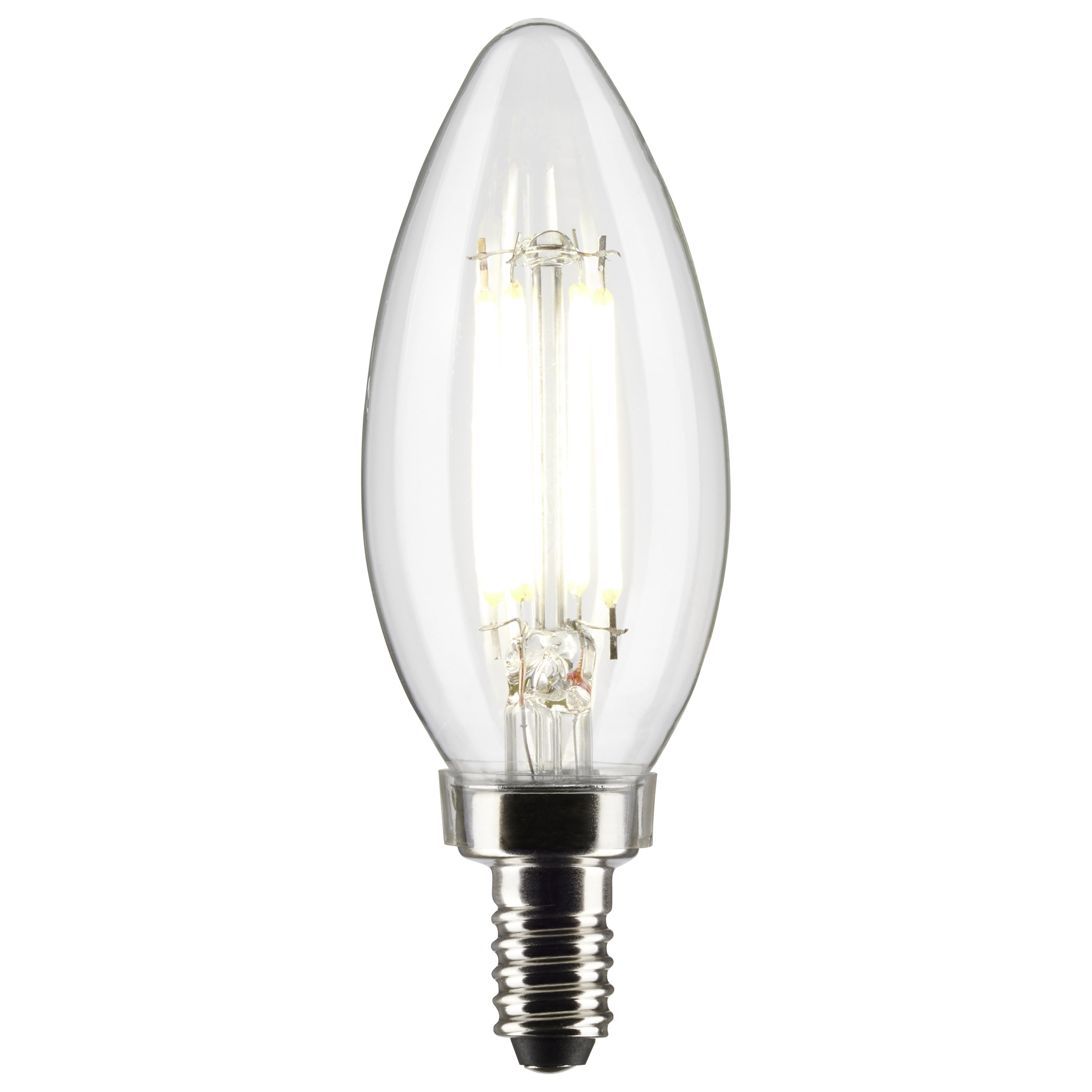 Satco 5.5 Watt (60 Watt Equivalent), B11 LED, Dimmable Light Bulb, E12 ...