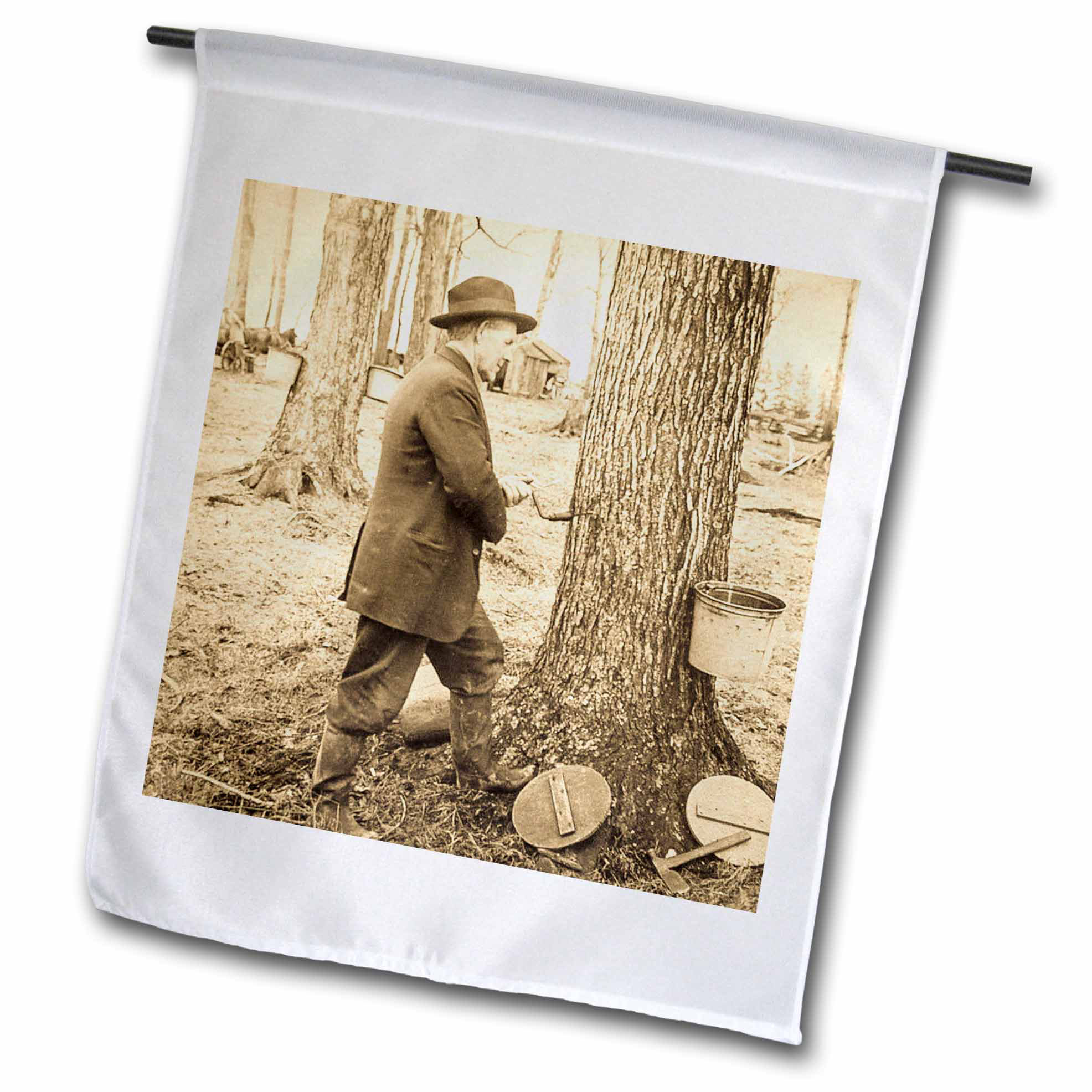 3drose Keystone Magic Lantern Slide Antique Tapping Maple Syrup Vermont Polyester 18 X 12 In House Flag Wayfair