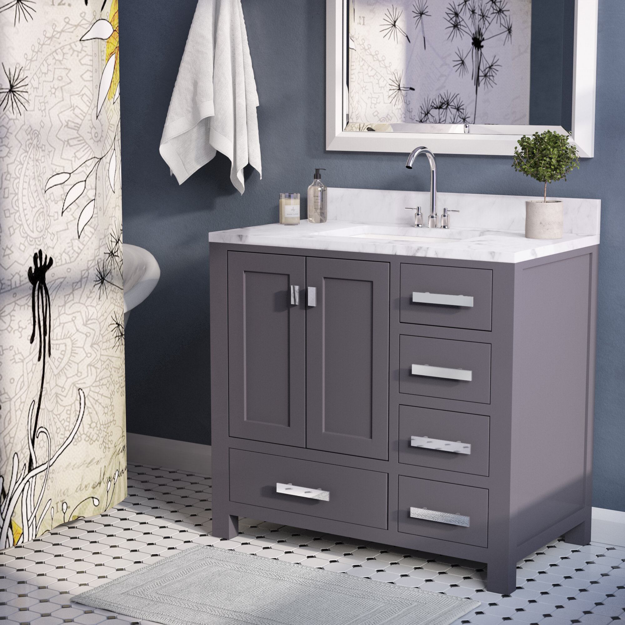 Ebern Designs Clifford 36 Cashmere Single Bathroom Vanity Set Reviews Wayfair