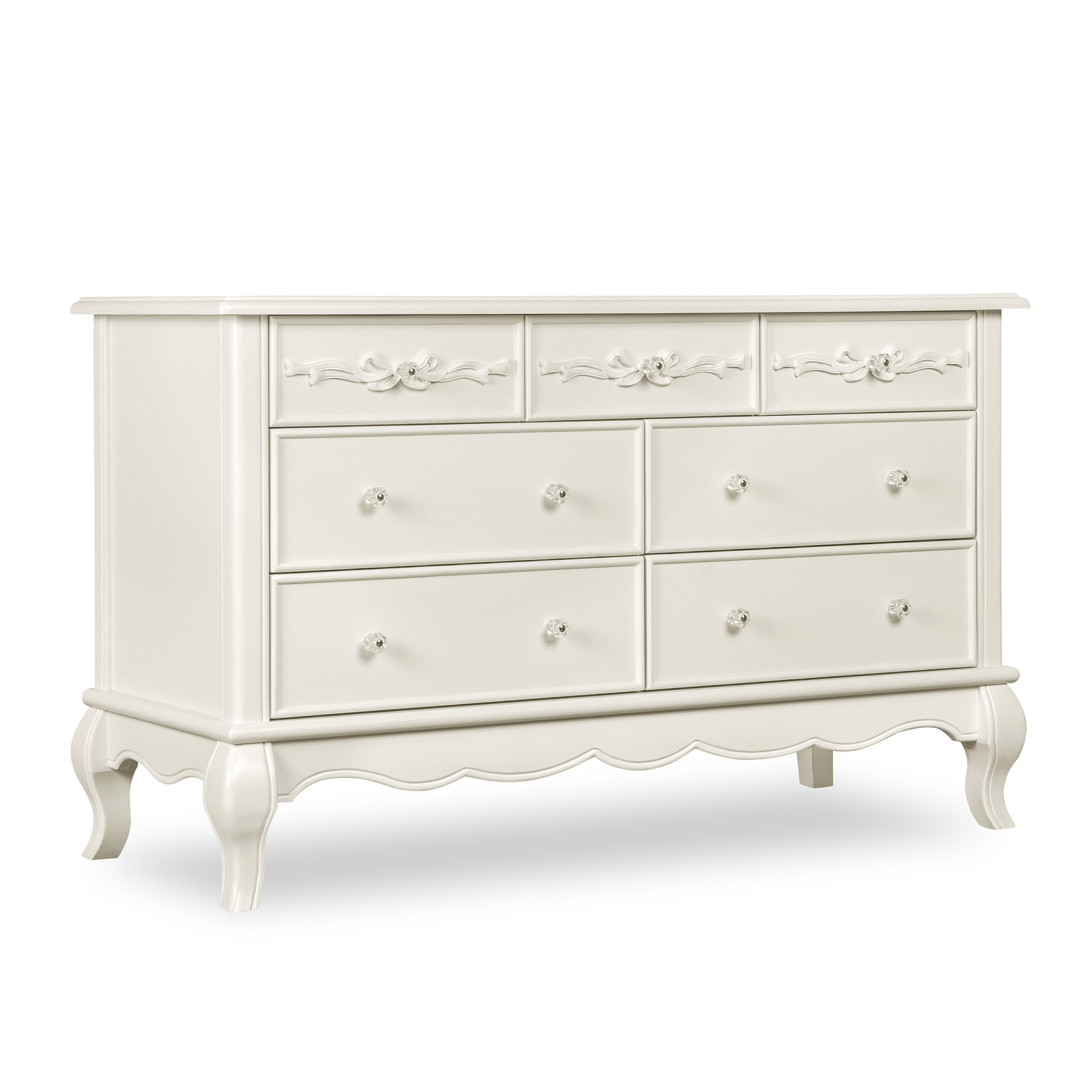 evolur aurora 7 drawer double dresser