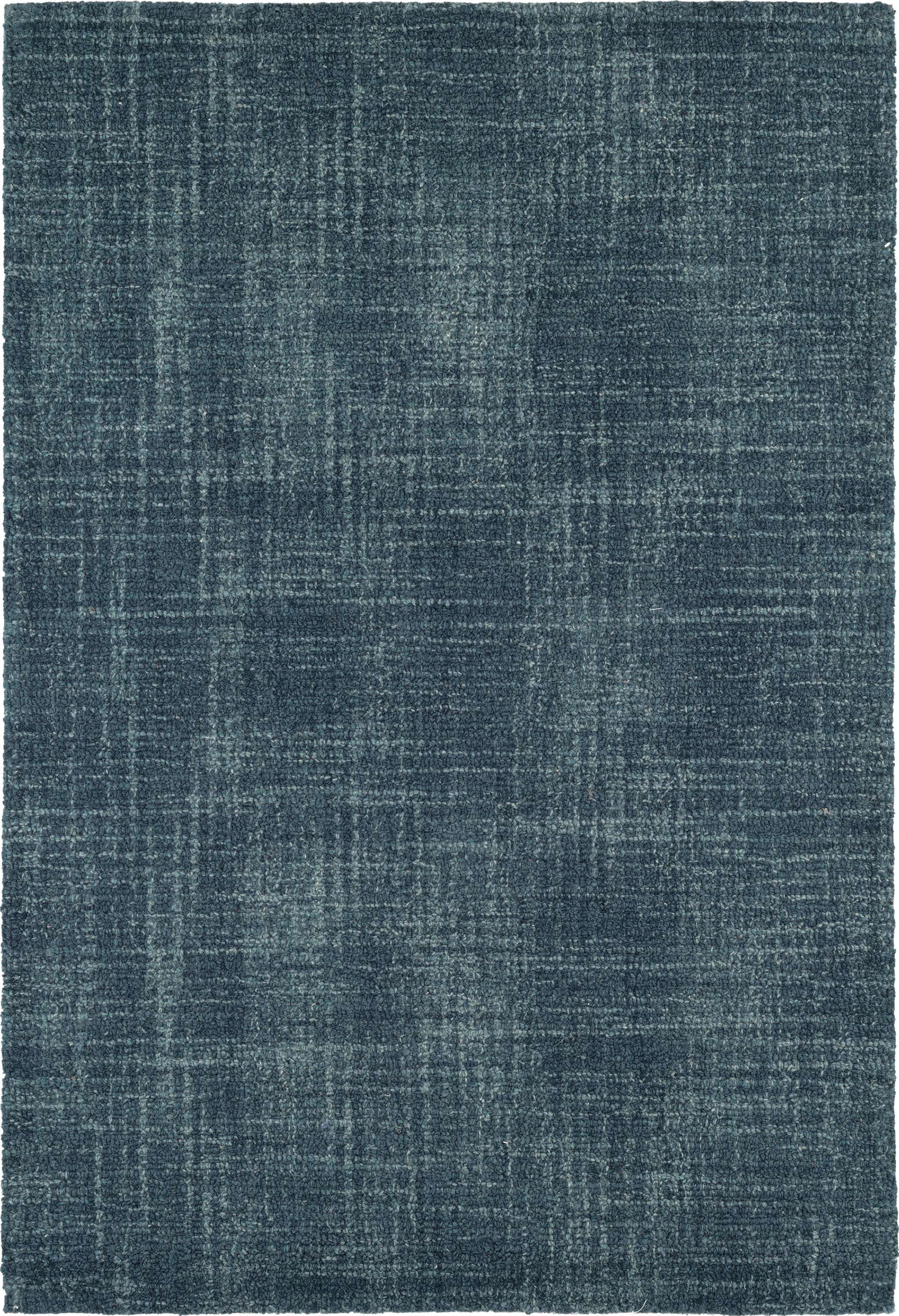 Dash and Albert Rugs Crosshatch Handmade Looped/Hooked Wool Denim Rug