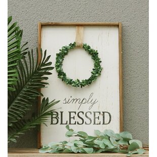 Blessed  Wood And Metal  Sign Shelf Sitter Home Decor  15-3/4” X 3” X 7-14” NWT 