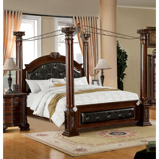 Canopy Beds You Ll Love Wayfair Edmore Upholstered Canopy Bed