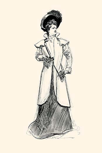 Buyenlarge Lady With Binoculars By Charles Dana Gibson Painting