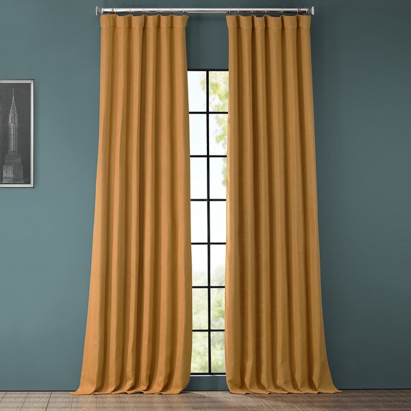 Three Posts™ Clem Solid Blackout Rod Pocket Single Curtain Panel & Reviews