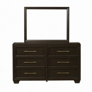 Go to store & view more images Brayden Studio Leyva 6 Drawer Dresser with Mirror