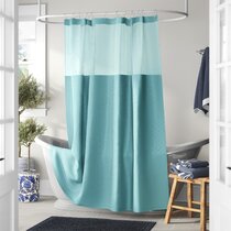 Fabric Shower Curtain Multiple Sizes Extra Long Shower Curtain Abstract Print Blue and Pink