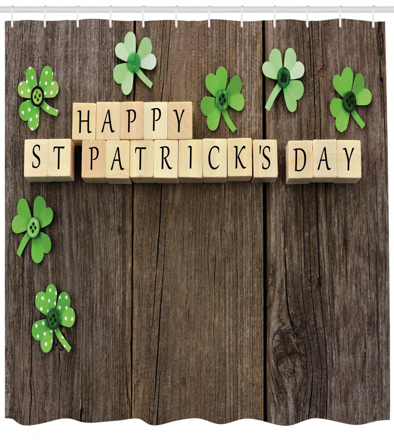 Details about   St Patrick's Day Lucky Clovers Shamrocks Shower Curtain Set Bathroom Decor 72" 