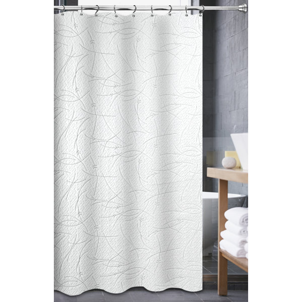 White Matelasse Shower Curtain Wayfair