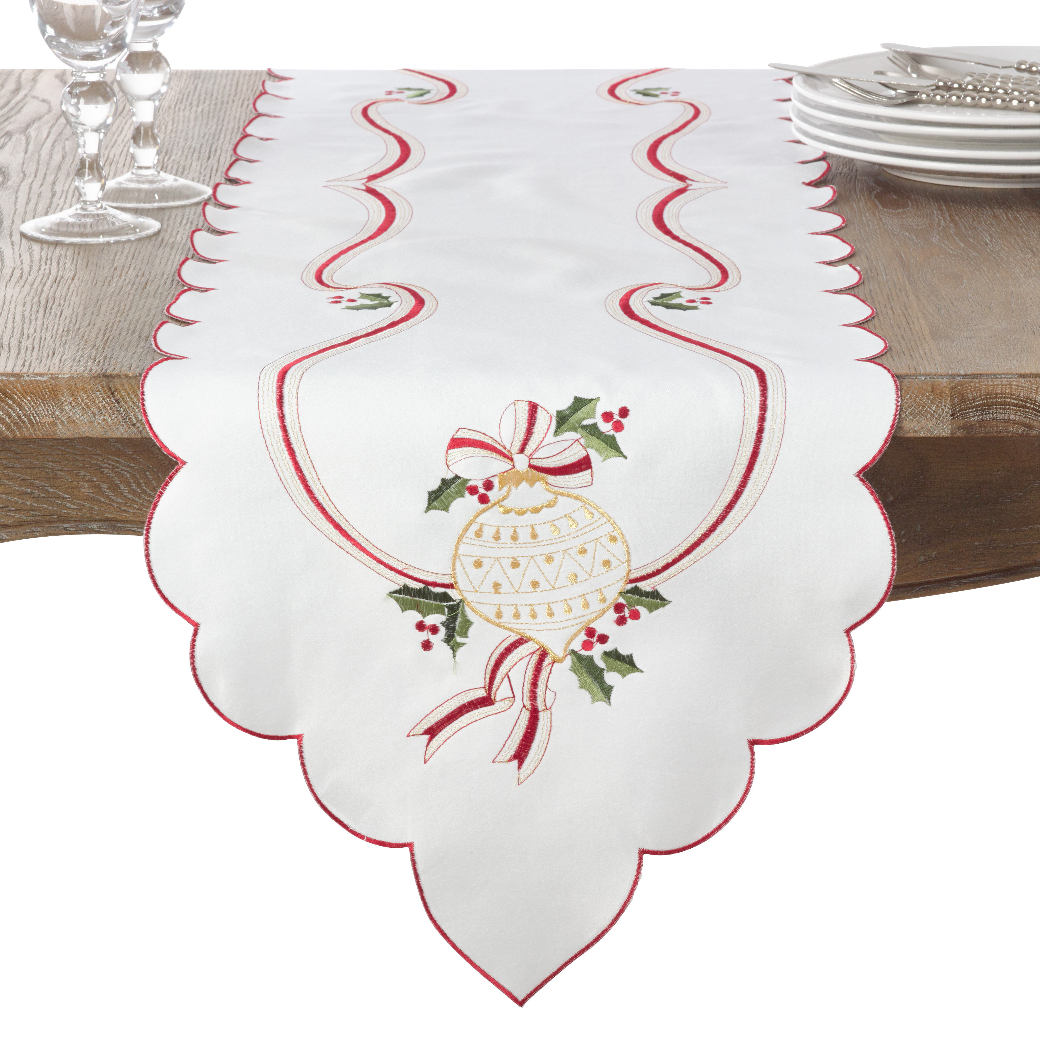 AUUXVA TFONE Christmas Snowflake Pattern Table Runner Durable Polyester Fabric Table Runners for Kitchen Dinner Holiday Wedding Parties Decor 13 x 90 Inches Long AUUXVA TFONE Christmas Snowflake Pattern Table Runner Durable Polyester Fabric Table Runners for Kitchen Dinner Holiday Wedding Parties Decor 13 x 90 Inches Long