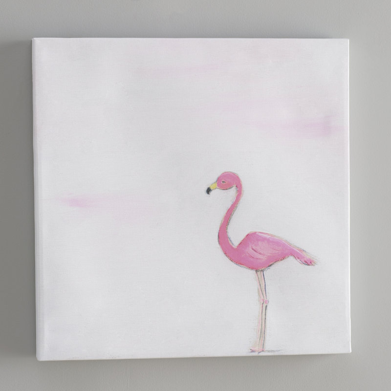 Viv Rae Westbrooks A Pink Flamingo Painting Print On Canvas