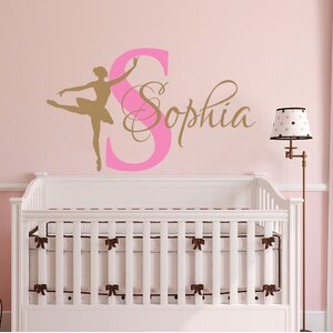 Dancing Nursery Ballet Personalized Name Wall Decal