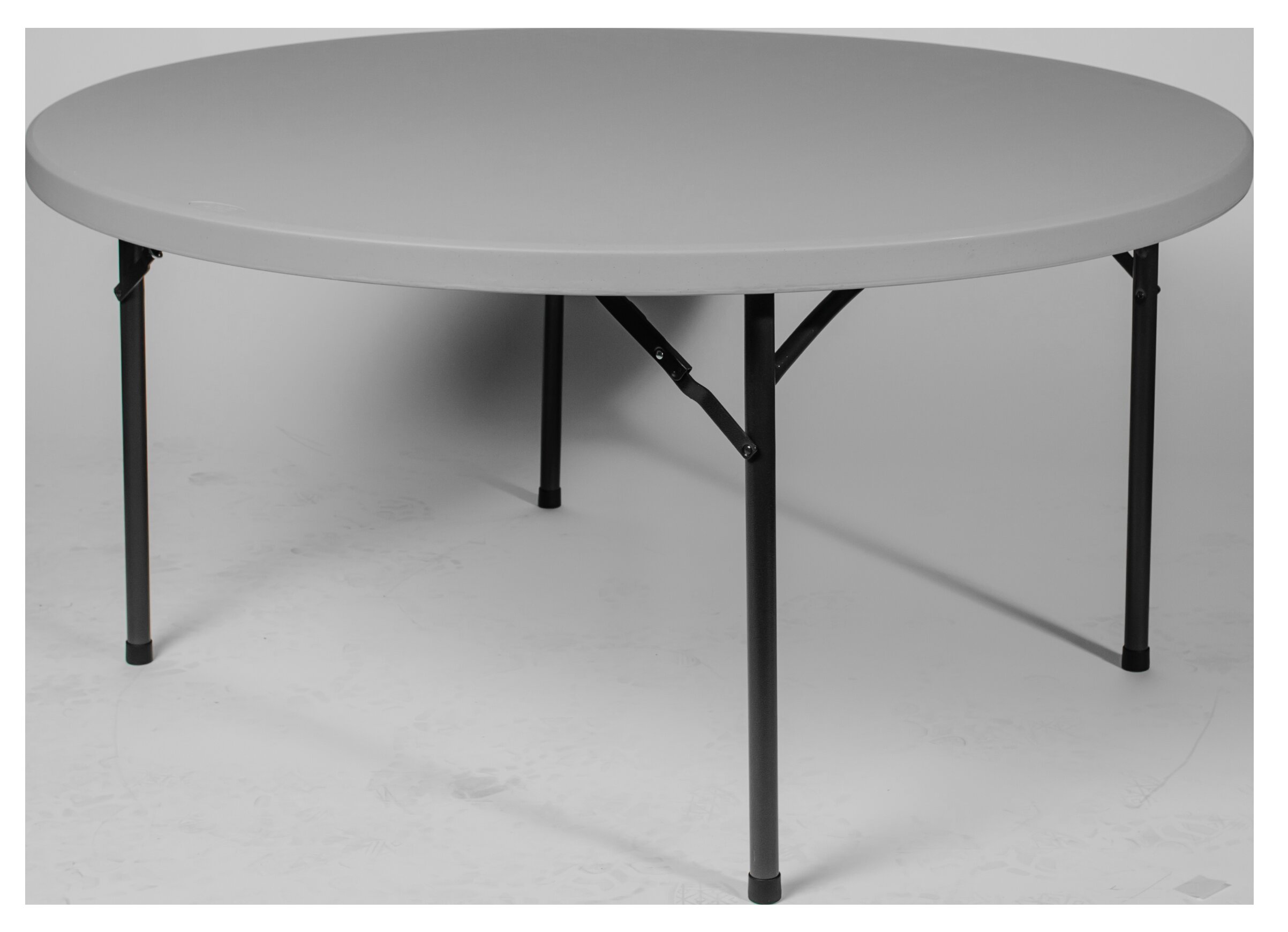 PRE Sales Rhinolite Plastic Circular Portable Folding Table & Reviews