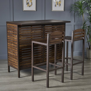 Brown Bars Bar Sets You Ll Love Wayfair Uttoxeter Bar With Wine Storage
