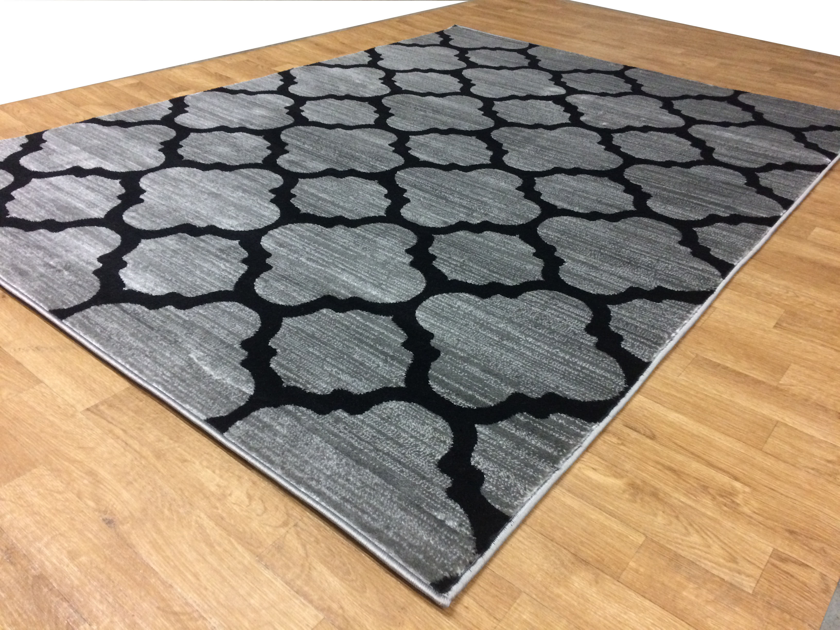 Wrought Studio Kunz Modern Contemporary Geometric Gray Black Area Wrought Studio Kunz Modern Contemporary
