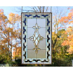 Astoria Grand Tiffany Style Stained Glass Beveled Window Panel | Wayfair