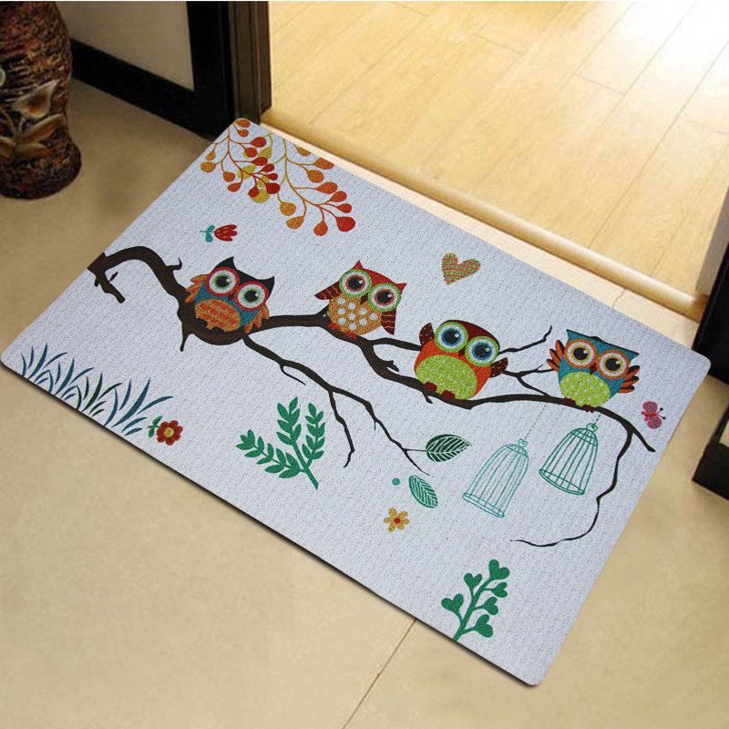 East Urban Home Owls Printed Welcome Vinyl Back Painting 30 In X