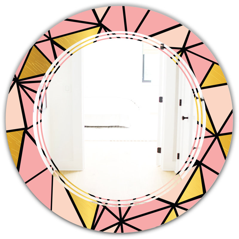 East Urban Home Triangular Design Ii Triple C Modern Contemporary Frameless Wall Mirror Wayfair